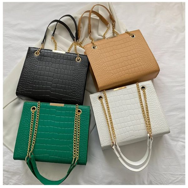 Female Handbags Chain Solid Color Messenger